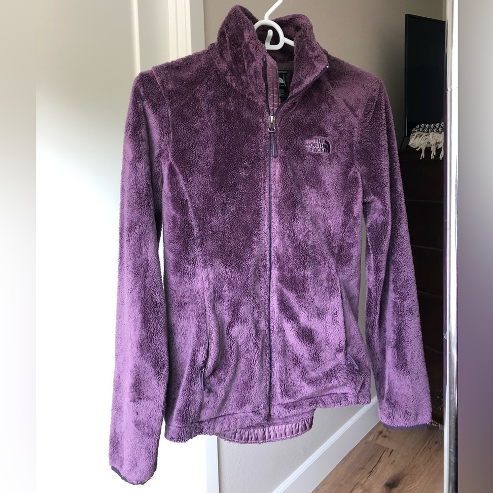 The North Face purple zip up jacket (x small)